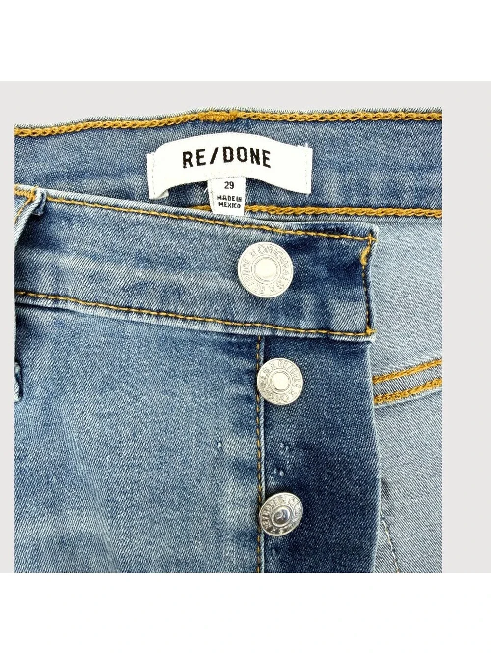 RE/DONE 70s Comfort Stretch High Rise Stove Pipe Jeans 29
